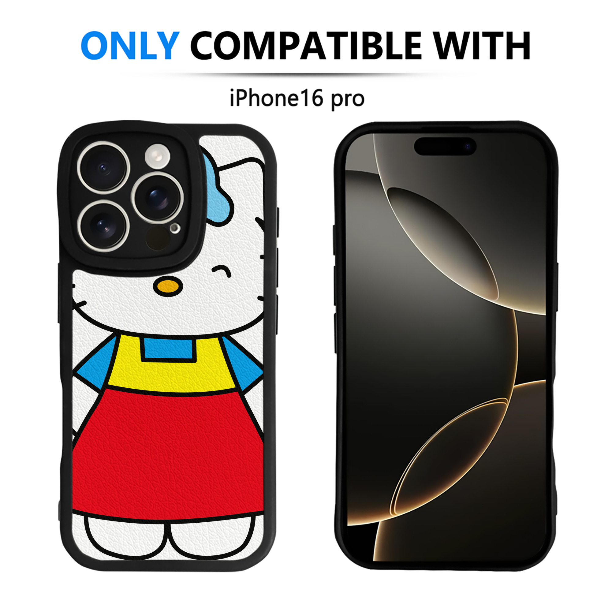 （画像用） Hello Kitty ハローキティ 【iPhone 16シリーズ対応】シリコンスマホケース（レザー調） 材質：シリコン